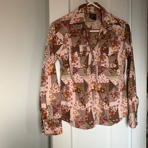 Lucky Brand women’s snap front cotton shirt